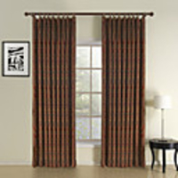 Classic Red Paisley Energy Saving Curtain Panel