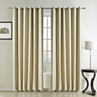 Classic Solid Polyester Room Darkening Curtain Panel