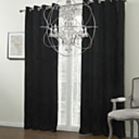 Classic Solid Velvet Polyester Cotton Blend Energy Saving Curtain Panel
