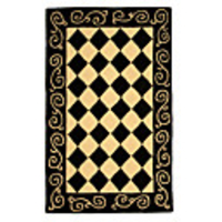 Classic Wool Tufted Area Rug With Chessboard Pattern 5