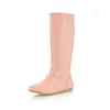 Classical Patent Leather Flat Heel Rain Boots