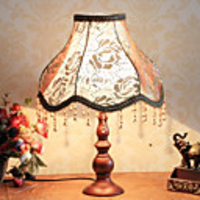 Classical Resin Table Lamp Macramé Shade(220-240V)