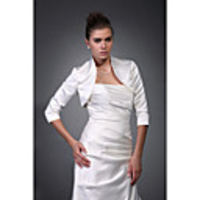 Coats / Jackets Satin Wedding / Party Evening Wedding Wraps / Bolero With Draping / Solid