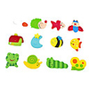Colorful Wood Insect Animal Bee Snail Refrigerator Magnet - Set of 12 Pieces (Random Design)