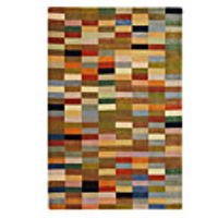 Colorful Wool Tufted Area Rug With Rectangle Pattern 5