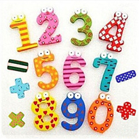 Colourful Funny Math Symbol Wooden Fridge Magnets Educational Toy (Number 0-9 and Sign) Lightinthebox