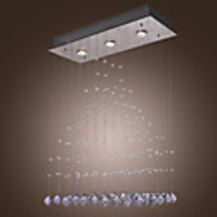 Comtemporary Crystal Drops Pendant Lights with 3 Lights