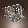 Comtemporary Crystal Flush Mount with 6 Lights in Beaded Design