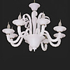 Comtemporary Iron Chandeliers with 8 Lights Candle Featured White Plastic Skin