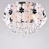 Comtemporary Metal Flush Mount with 5 Lights in Aluminum Floral Design