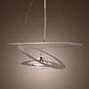 Comtemporary Spiral Shape Chandelier in Stainless Steel with 1 Natural Light Tube Nature Inspired