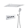 Concealed Rainfall Ceiling Shower Head System12 Inch Showerhead,  Thermostatic Mixer Rough in Valve Combo Set,  Wall Mounted Shower Faucet with Handheld Sprayer Bathroom Tub and Shower Trim Kit Lightinthebox