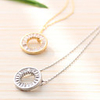 Concentric Circle Alloy Gold Plated with Rhinestone Women