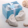 Conch Design Ceramic Salt Pepper Shakers (Set of 2)