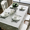 Concise Style Rose Jacquard Gray Table Cloth