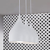 Contemporary 3 Light Pendant with White Shade