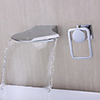 Contemporary Chrome Finish Fashion Design Wall-mounted Waterfall Bathroom Faucet