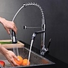 Contemporary Chrome Finish One Hole Single Handle Pull-out Kitchen Faucet