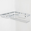 Contemporary Chrome Finish Right Angle Wall-mounted Soap Basket