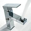 Contemporary Chrome Finish Rotatable Brass Sink Faucet
