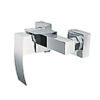 Contemporary Chrome Finish Single Handle Shower Faucet