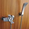 Contemporary Chrome Finish Tub Faucet with Handshower