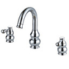 Contemporary Chrome Finish Two Handles Widespread Bathroom Sink Faucets