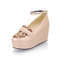 Contrast Color Faux Leather Wedge Heel Wedges Booties/Ankle Boots Casual Shoes(More Colors)
