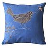 Country Bird Cotton/Linen Decorative Pillow Cover