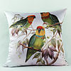 Country Birds Silk Decorative Pillow Cover