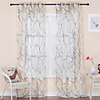 Country Jacquard Curve Sheer Curtain Panel