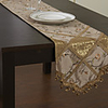 Country Style Jacquard Fabric Floral Table Runner