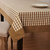 Country Style Spring Narrow Check Polyester Table Cloth
