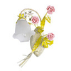 Country Style Wall Light with 1 Light in White Floral Shade