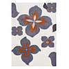 Country Style Wool Tufted Area Rug With Sakura Pattern 5