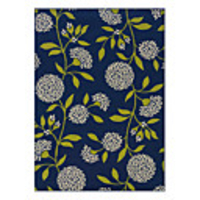 Country Wool Tufted Area Rug With Hydrangea Pattern 5