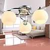 Creative Artistic 3 Lights Flush Mount With Globe Shade