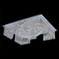 Crystal Beaded Ceiling Light with 9 LEDs in Warm White Source (G4 Base)