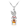 Crystal Big ears rabbit Necklace