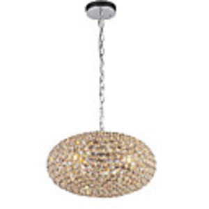 Crystal Brilliant 3 Light Pendant In Ellipsoidal Design (220V-240V)