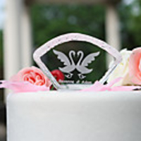 Crystal Cake Topper - Swan