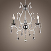 Crystal Chandelier with 3 Lights in Metal