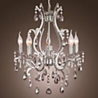 Crystal Chandelier with 5 Lights in Metal