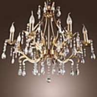 Crystal Chandelier with 8 Lights in Golden