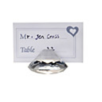 Crystal Diamond Place Card Holder-Set of 2