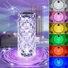 Crystal Light Lamp Color Changing Lamps Table Lamp with Touch Control Diamond LED Night Light Rechargeable Rose Romantic Date Lighting Decor for Festival,  Home,  Restaurant,  Bar