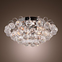 Crystal Semi Flush Mount with 3 Lights