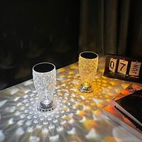 Crystal Table Lamp Fish Scale Atmosphere Lamp ins Style Crystal Desk Lamp Restaurant Bedroom Atmosphere Lamp Touch Dimming USB Powered Rechargeable Desk Lamp Lightinthebox
