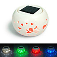 Cupid Design Hollowed-Out LED Solar Powered Garden Light -Solar Table Light- Solar Small Night Light In Jar Design
