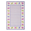 Cute Wool Tufted Area Rug With Floral Pattern 5